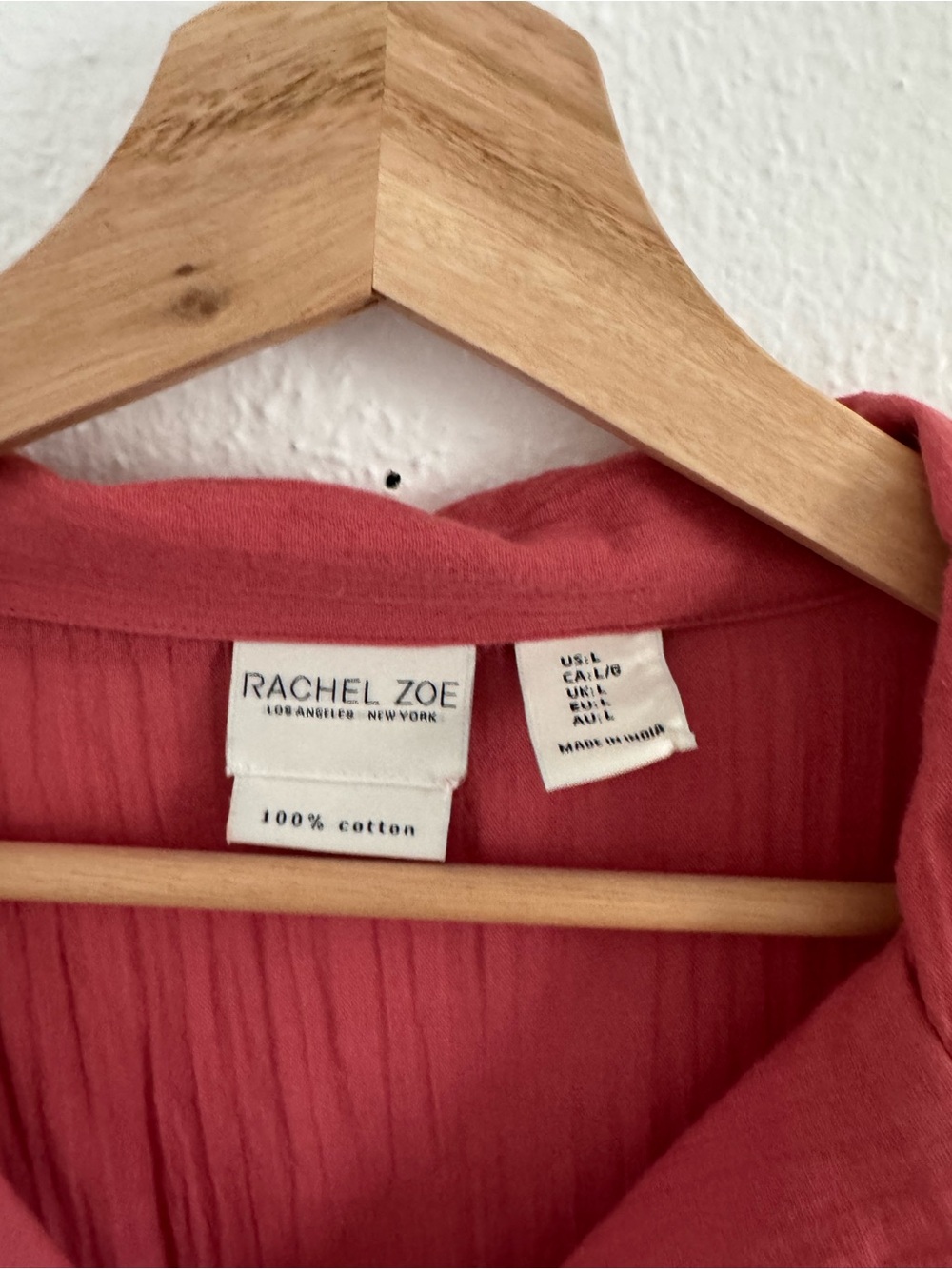 SET 100% cotton coral Button-Front Relaxed Shirt and shorts - Picture 2 of 3